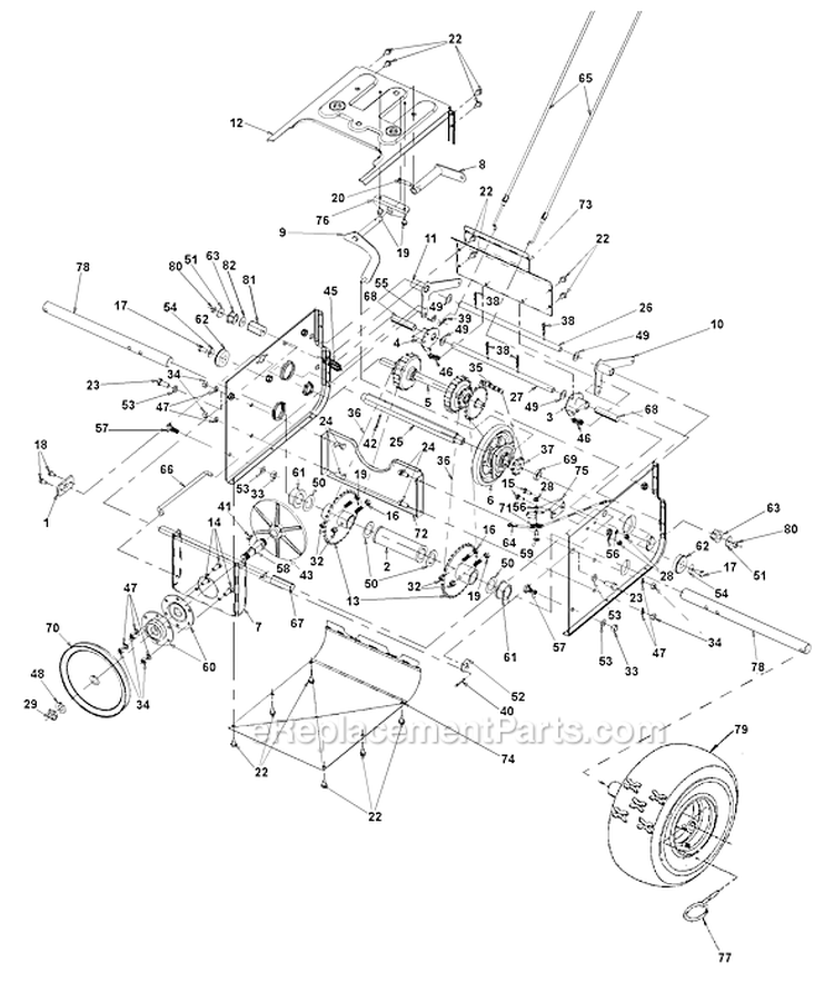 Page C Diagram and Parts List for 31AE993I401 2000 Yard Man Snow Blower